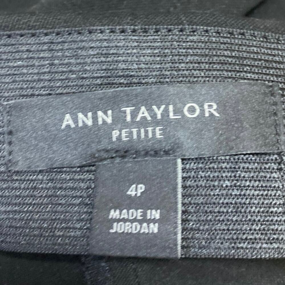 Ann Taylor Women's Black High Waisted Zipper Skinny Trousers Pants Size 4 Petite - Picture 4 of 5